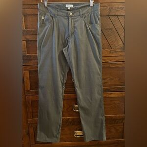 PETER MILLAR Mens 31X30  Gray Plaid Golf Performance Business Casual  Pants